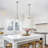 (Set Of 2)1-Light 5.1"W Modern Industrial Glass Pendant Light for Kitchen Island, Over Sink-121635196