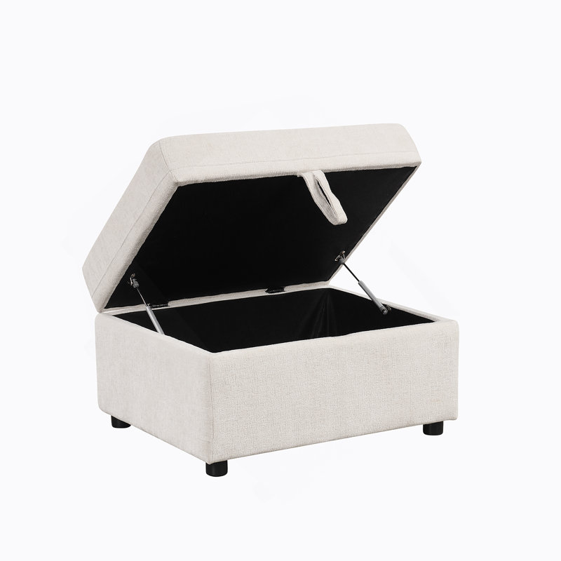 Repose-pieds avec repose-pieds 26,6 po pour le salon, la chambre à coucher, beige, Beige