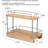Elizandra Glidez Steel and Bamboo Pull-Out/Slide-Out Storage Organizer for Under Sink or Cabinet Use - 2 -Tier Design - Fits Standard Size Cabinet or Shelf-1159072486