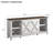 White Two-Tone Farmhouse TV Stand for TVs up to 75" – X-Barn Door Media Console with Open Shelves & Cabinets, Spacious Storage, Easy Assembly Living Room Entertainment Center-1886715324