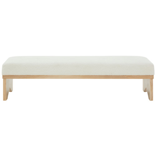 Corrigan Studio® Mandia Boucle Upholstered Bench | Wayfair