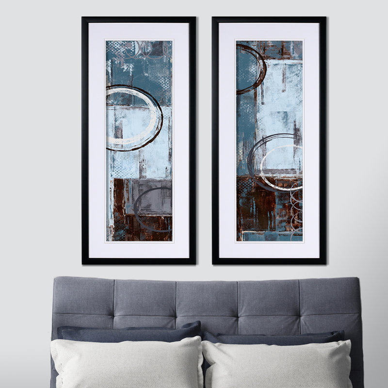 « Cool Dance? », ensemble de 2 reproductions de peintures à l'acrylique encadrées, Noir
