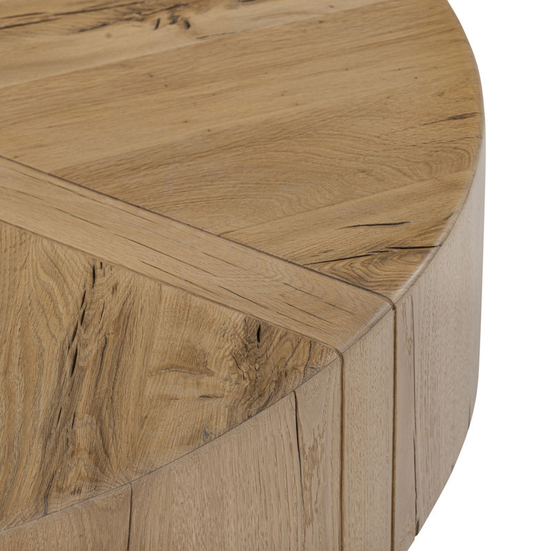 Ferida Coffee Table-Dark Espresso Reclaimed French Oak, Light Brown