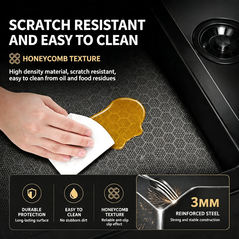 29.5-Inch Stainless Steel Smart Workstation Kitchen Sink Complete Kit with Kitchen Sink Accessories, Digital Display, Water-Powered Piano Key Control, Energy-Efficient Multi-Mode Pull-Out Faucet, Honeycomb Coating, Cup Washer, Garbage Disposal Compatible