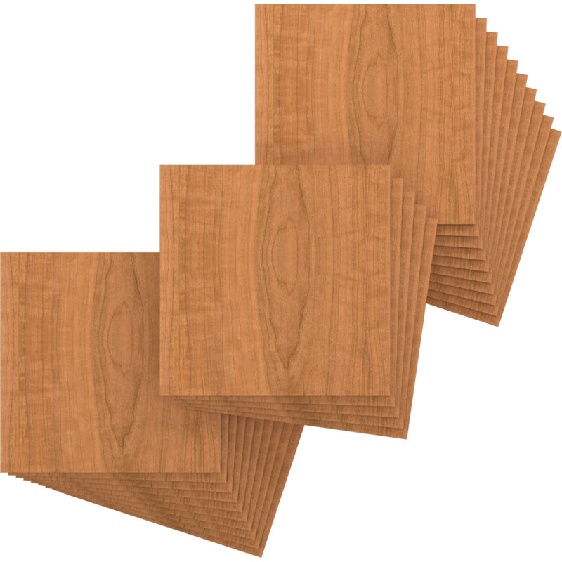 Planches en bois, Cerisier, H 15,75 po x l 15,75 po x P 0,38 po