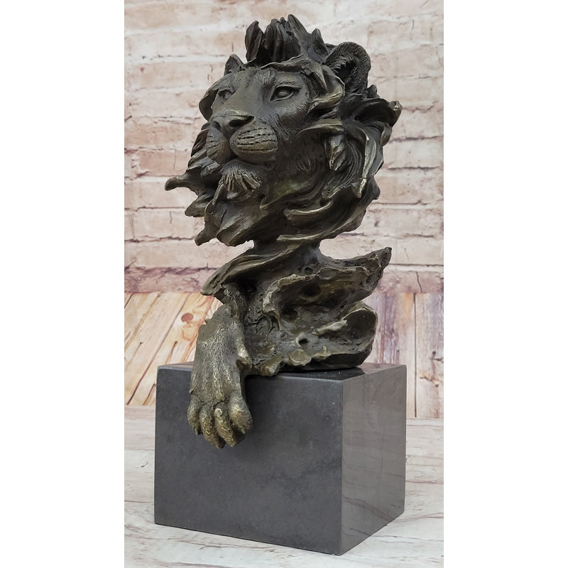 Buste de lion africain