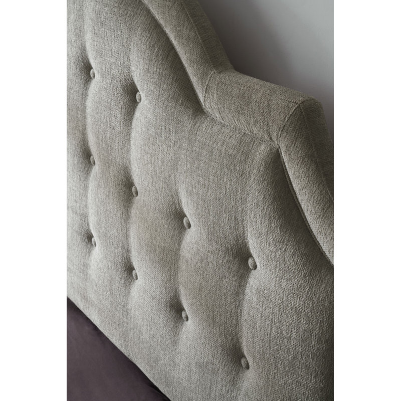 Upholstered Bed, King, Beige