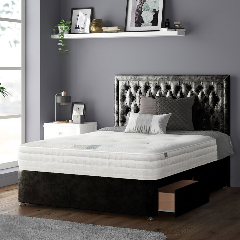 Scarborough Upholstered Headboard, Double (4'6), Black