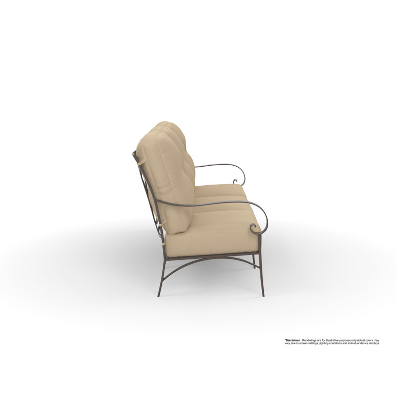 Pasadera Outdoor 3 - Seat Patio Sofa, Namibia Grey, Copper Creek