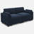 Velvet & Wide Short Plush 2-Seat Sofa With Removable Cushions And Detachable Cover-36522916