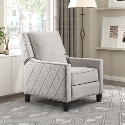 Littzy 30" Wide Track Arm Fabric Upholstered Push Back Recliner by Latitude Run