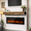 Aleq Recessed Wall Mounted Electric Fireplace-1519491357