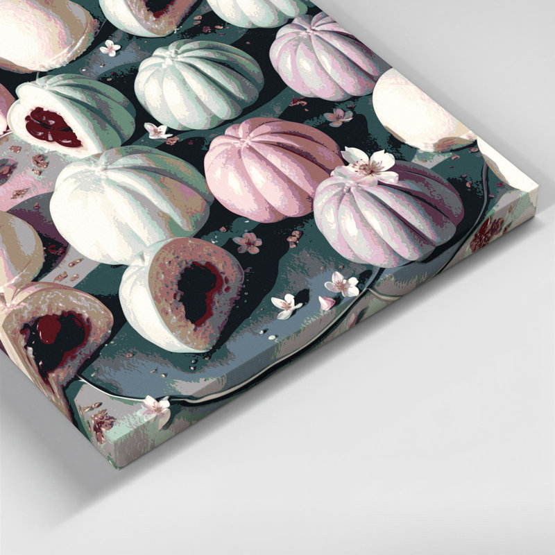 Art mural sur toile, Desserts Daifuku, H 12 po x l 18 po