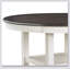 Table de hauteur comptoir brun et blanc antique avec 2 tablettes de présentation transitionnelles