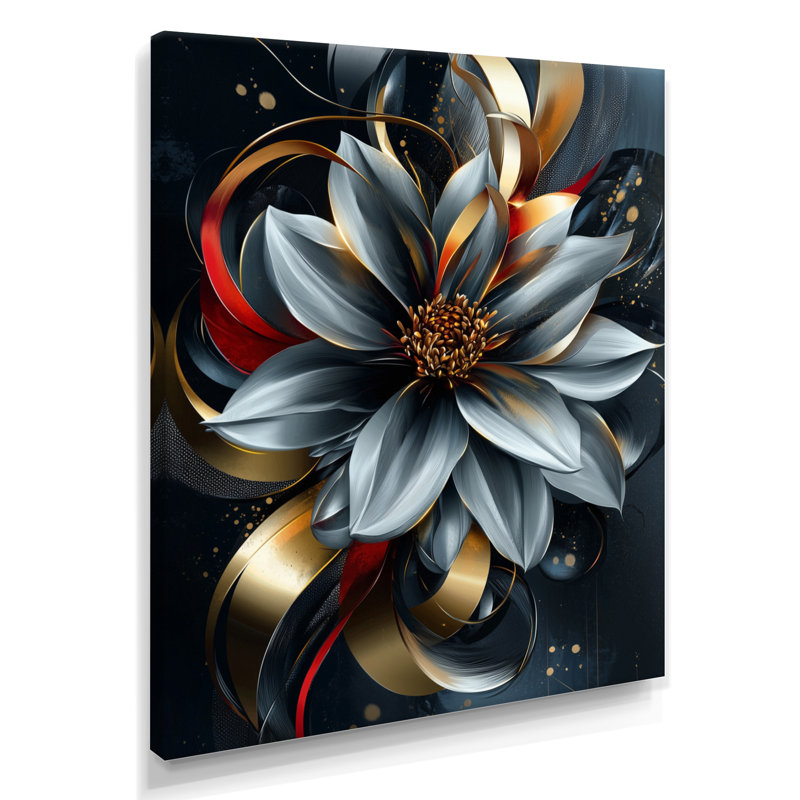Ben - Floral Canvas Wall Art, 40" H x 30" W, Toile tendue, Ne s’applique pas