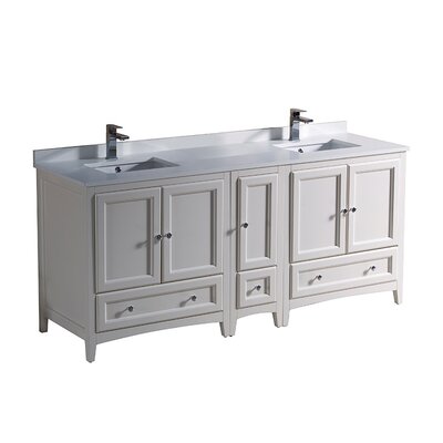 Formosa Fresca 72"" Free-Standing Double Sink Bathroom Vanity Set -  FCB20-301230AW-CWH-U