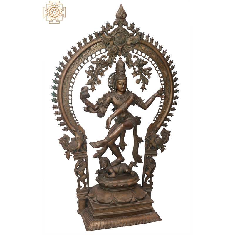 49" Large Nataraja Statue – Handmade Panchaloha Bronze from Swamimalai, Ancient Lost-Wax Cosmic Shiva Dance Sculpture