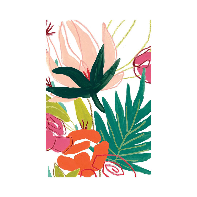 Tropical Confetti I by June Erica Vess - Wrapped Canvas Painting, 20.32 cm H x 30.48 cm W