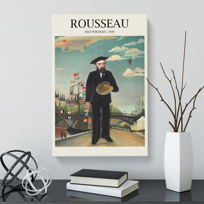 Self Portrait Print by Henri Rousseau - Wrapped Canvas