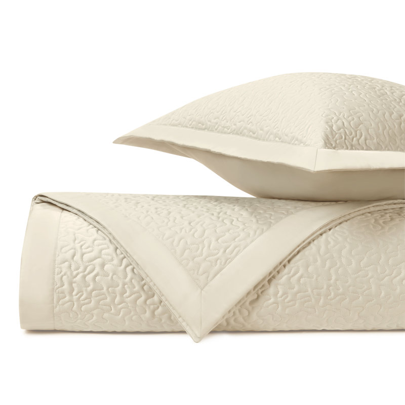 Egyptian Certified Cotton Coverlet Set, Ivory, Queen Coverlet + 2 Standard Shams