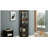 Lighted Corner Curio Cabinet with Tempered Glass Doors & Shelves - Elegant Oak Display Storage for Living Room & Bedroom Decor-BLACK-1470814740