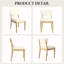 Ensemble de 2 chaises d'appoint à dossier en bois avec dossier incurvé-1469389569