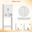 Armoire de rangement au-dessus de la toilette avec tablettes réglables, organisateur de salle de bain autoportant, support peu encombrant pour la toilette, la salle de bain ou la salle de lavage-574378999