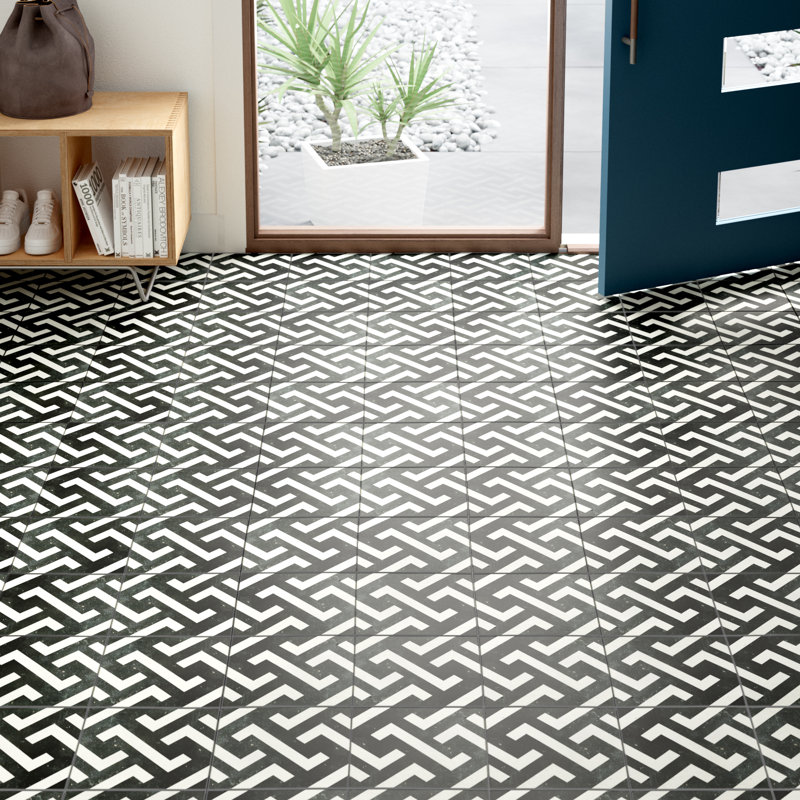 Anabella 9" x 9" Porcelain Patterned Wall & Floor Tile