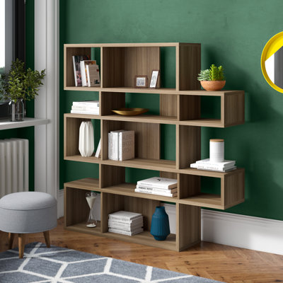 Bristol 160cm H x 156cm W Geometric Bookcase