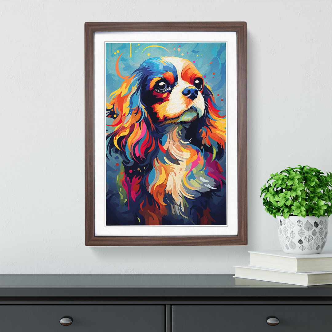 Cavalier King Charles Spaniel Futurism No.3 Framed Print