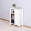 Armoire de rangement pour salle de bain avec tablette réglable à double porte, blanc