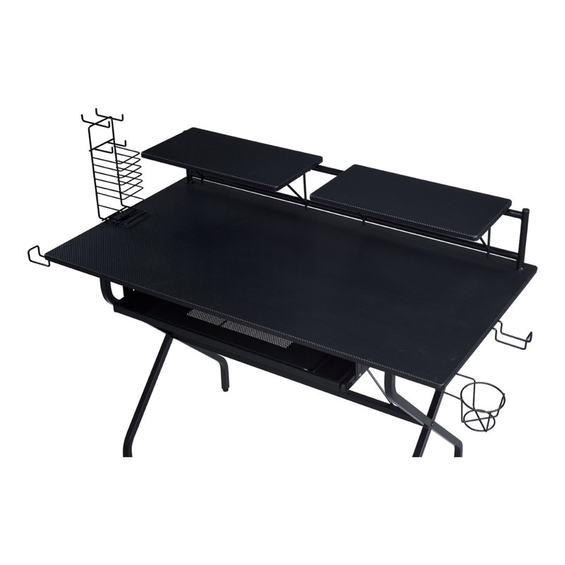 Rectangular Computer Desk with Keyboard Tray