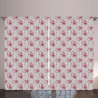 Chesaning Polyester Semi Sheer Curtain Pair