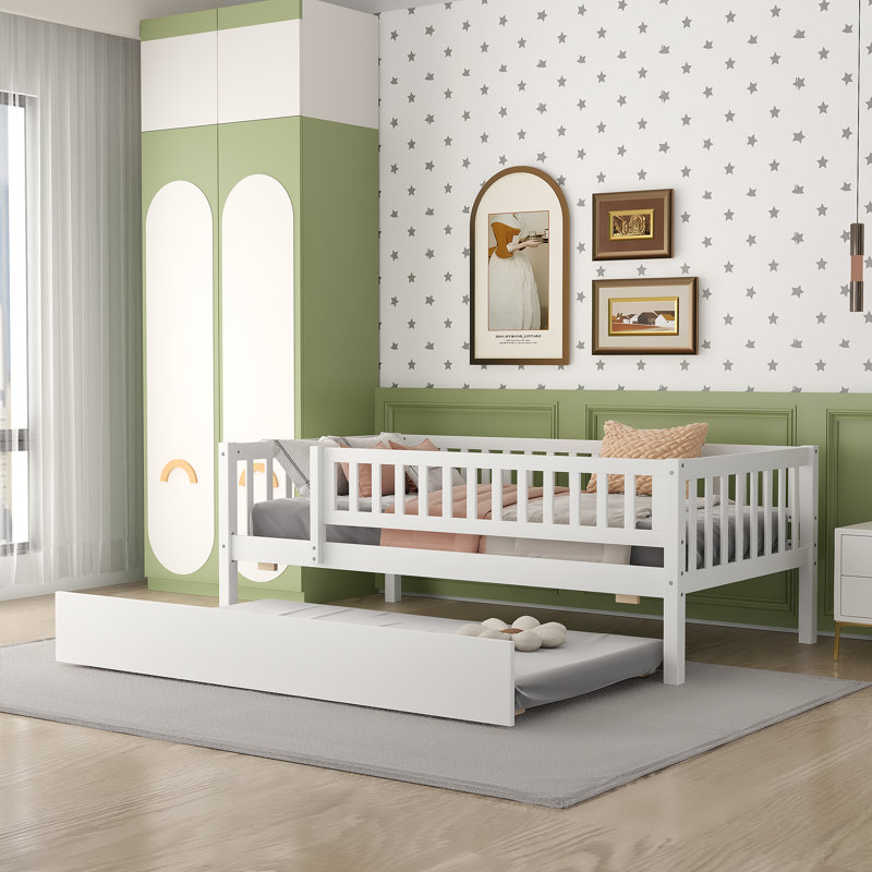 Lit de jour simple avec couchette Miesner, Blanc