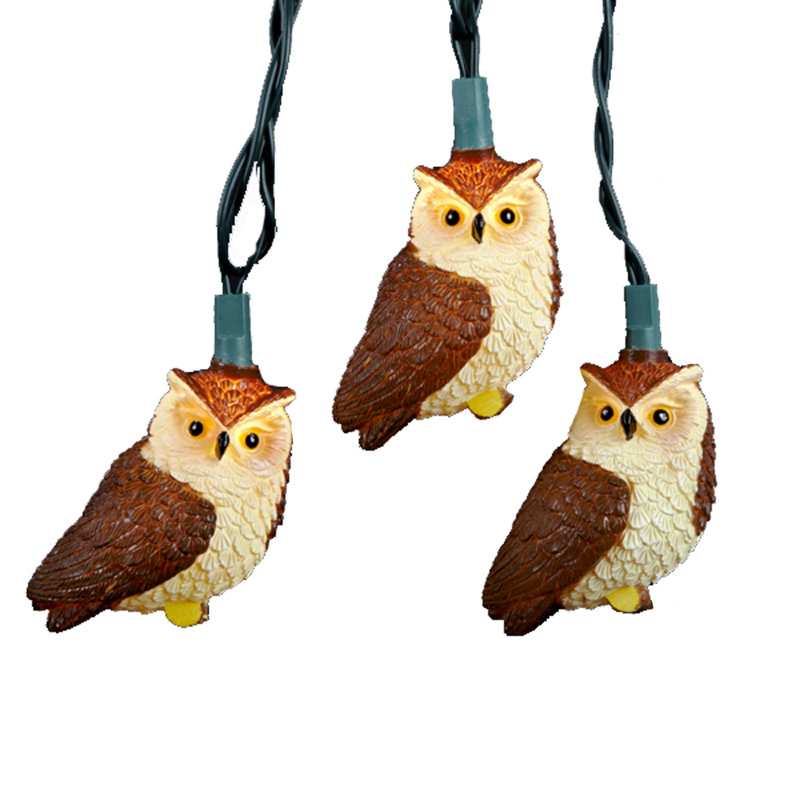 Guirlande de 10 lumières Owl, Brun