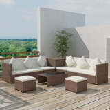 Amandsberg 8 Seater Rattan Corner Sofa Set