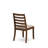 5-piece Dining Table Set included a Round Kitchen Table and 4 Light Tan Polyester Fabric stackable Dining Chair, Antique Walnut Finish-628172090-667783700-667848535