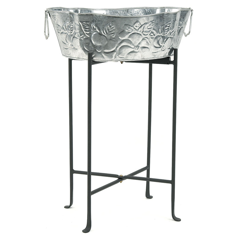 Ambrous Metal Beverage Tub, Galvanized Steel
