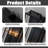 H19" Modern Large Lantern Outdoor Wall Light With Clear Glass Dual-bulb Design And  Black Finish Wall Sconces For Porch Patio Entryway