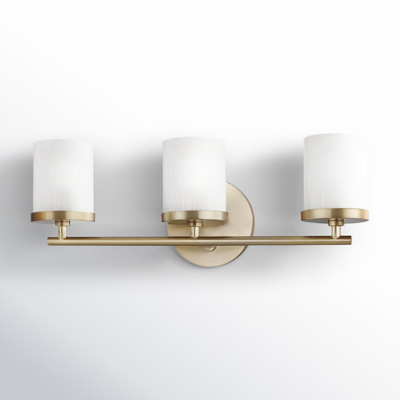 Theodosia Scroggins 3 -Light Dimmable Vanity Light, Aged Brass
