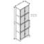 Armoire de rangement haute 72,4 "avec 8 portes et 4 tablettes, bibliothèque, salon, cuisine, salle à manger, armoire de rangement autoportante, cerisier