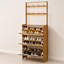 Armoire de rangement pour chaussures, tiroirs en rotin de bambou avec 8 crochets, vestibule moderne