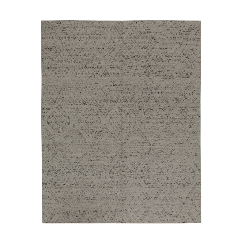 Tapis géométrique noué à la main brun / noir La Ciel