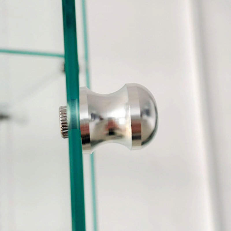 Armoire décorative en verre trempé, vitrine, armoire de rangement avec bandes lumineuses à DEL Bluetooth et plateau en verre trempé