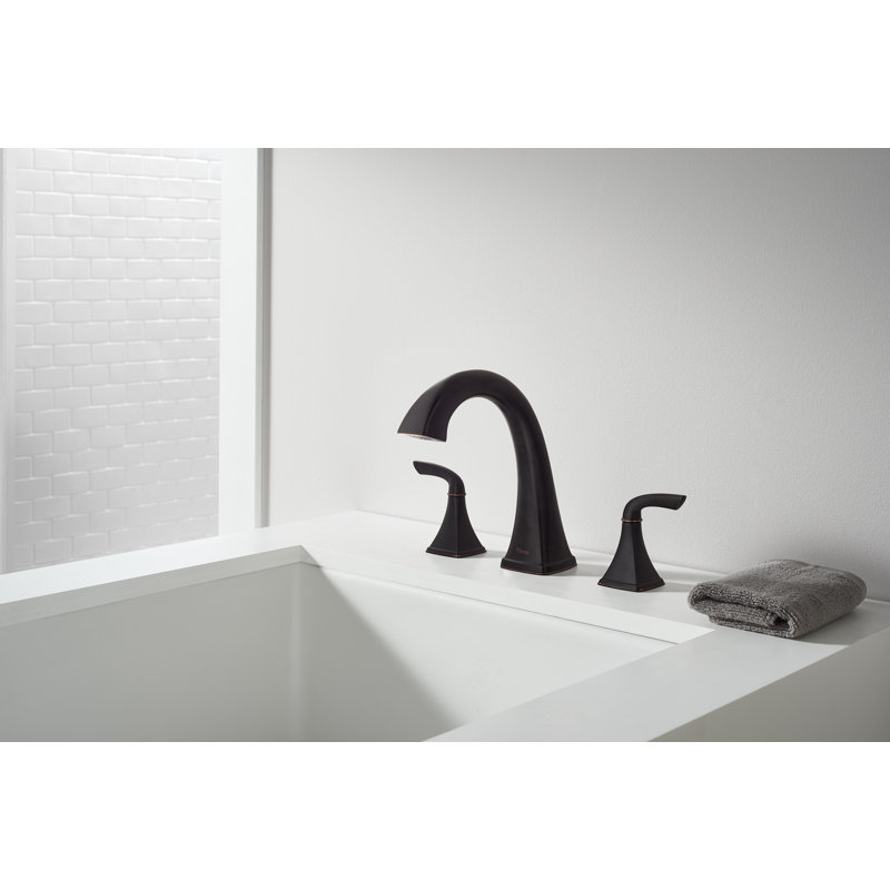 Bronson Double Handle Deck Mounted Roman Tub Faucet Trim, Tuscan Bronze