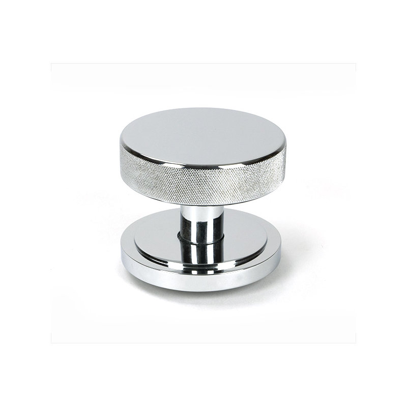 Brompton Single Dummy Door Knob, Polished Chrome