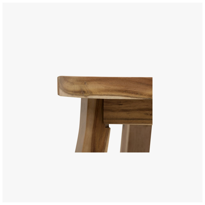 Table d'appoint ronde en bois d'acacia massif l 16 po x P 16 po x H Evergreen