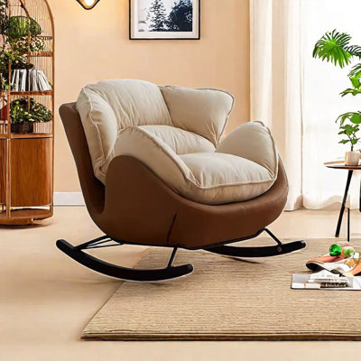 Chaise berçante simple rétro