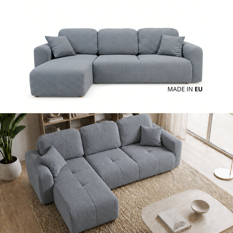 Ronnell 3 Seater Sofa Bed, Left Hand Facing Corner Sofa