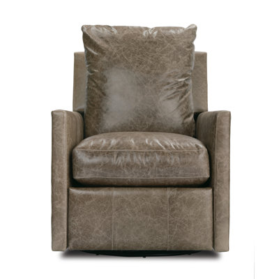 Lilah Leather Manual Swivel Recliner
